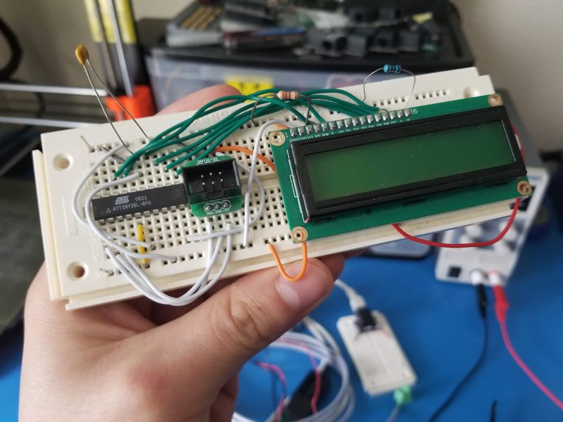 Picture of 4-bit Mode LCD AVR